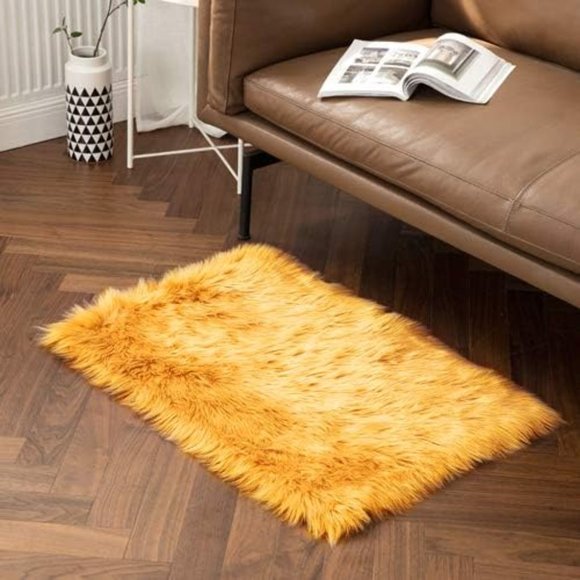 Luxury orange soft fluffy rug SIZE 2 x 3ft - Picture 6 of 10